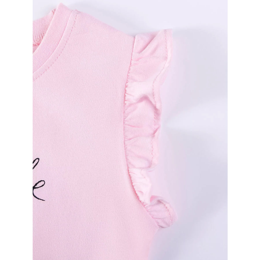 Children’s Bunny Graphic Ruffle Sleeve T-Shirt Apparel and Accessories