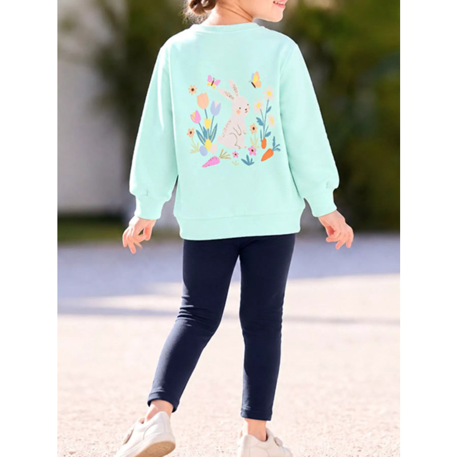 Children’s Bunny Graphic Sweatshirt and Leggings Set Apparel and Accessories