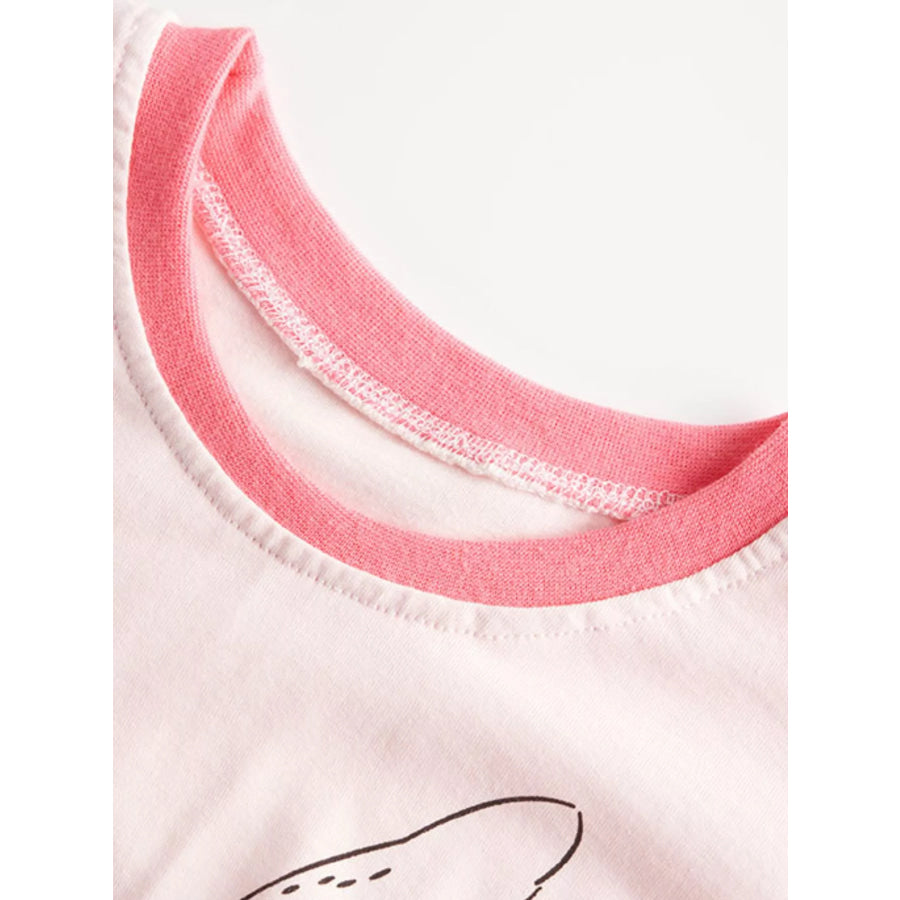 Children’s Bunny Graphic Tee and Shorts Set Apparel and Accessories