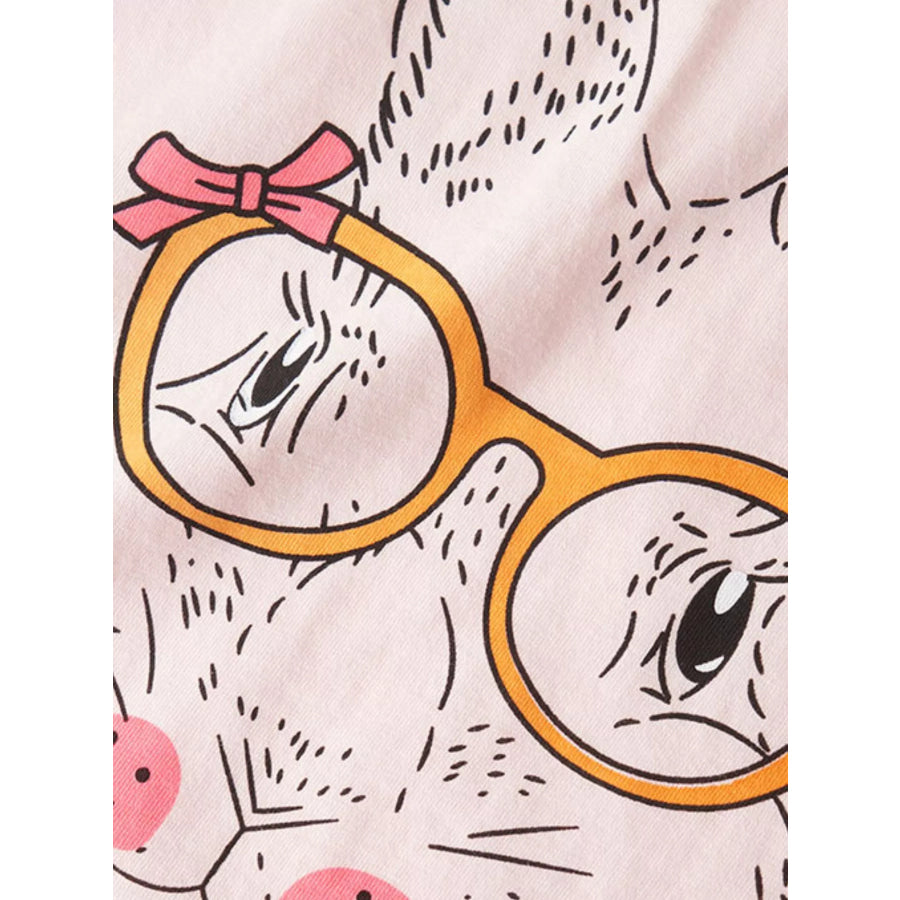 Children’s Bunny Graphic Tee and Shorts Set Apparel and Accessories