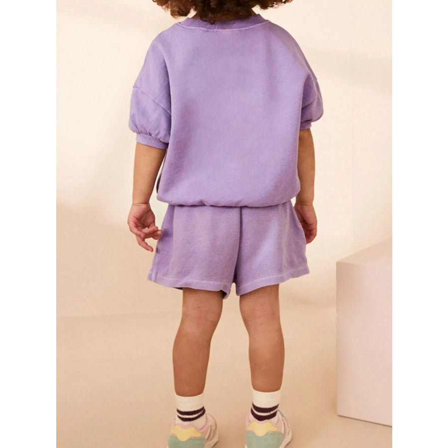 Children’s Bunny Half Sleeve Top and Shorts Set Apparel and Accessories