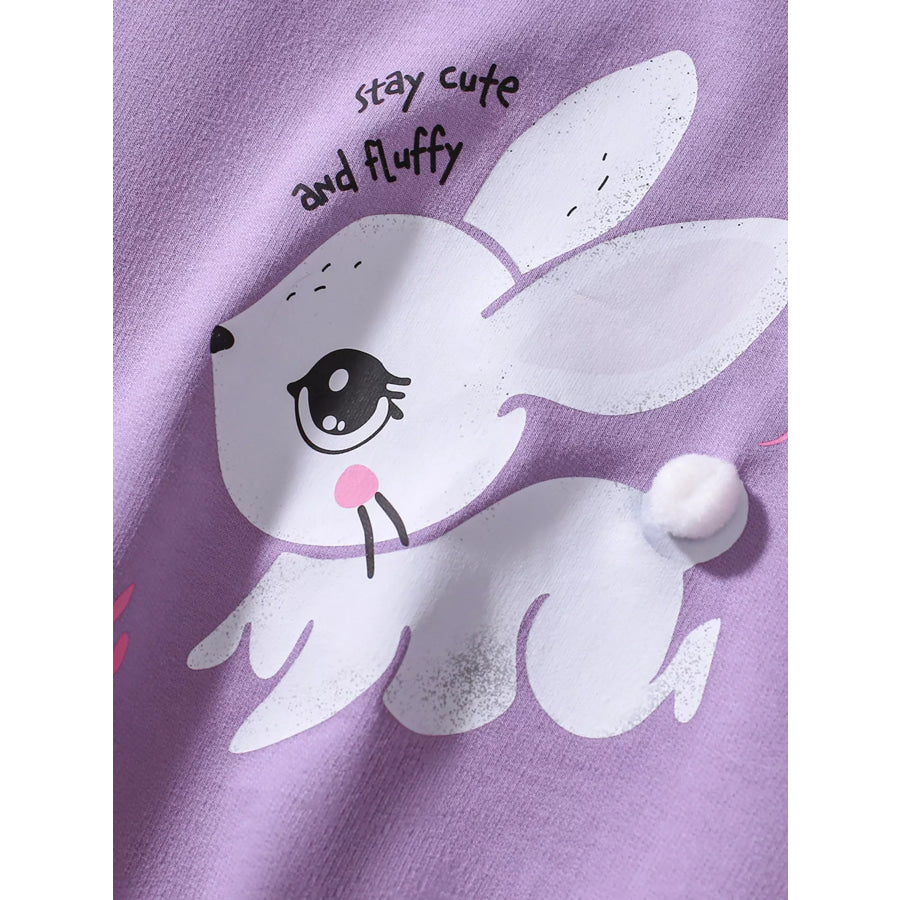 Children’s Bunny Half Sleeve Top and Shorts Set Apparel and Accessories