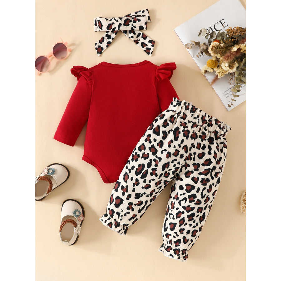 Children’s Bunny Long Sleeve Bodysuit and Pants Set with Headscarf Apparel and Accessories
