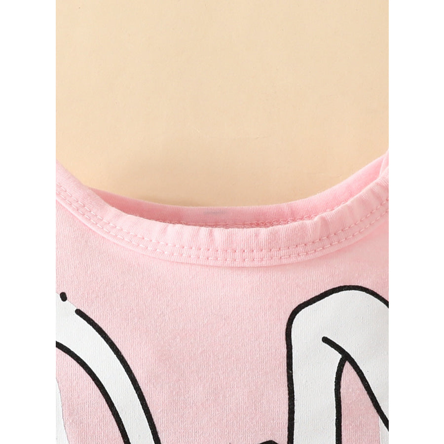 Children’s Bunny Long Sleeve Bodysuit and Pants Set with Headscarf Apparel and Accessories