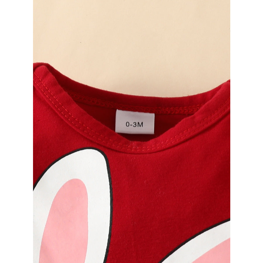 Children’s Bunny Long Sleeve Bodysuit and Pants Set with Headscarf Apparel and Accessories