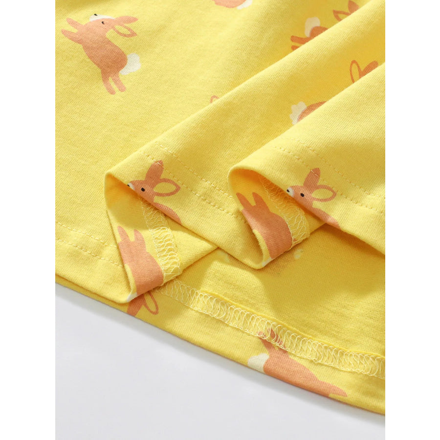 Children’s Bunny Print Peter Pan Collar Dress Apparel and Accessories