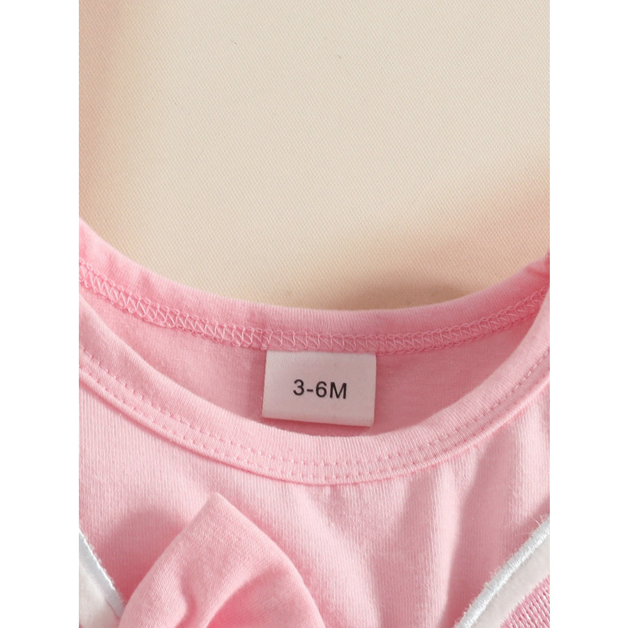 Children’s Bunny Print Ruffled Dress with Headband Apparel and Accessories