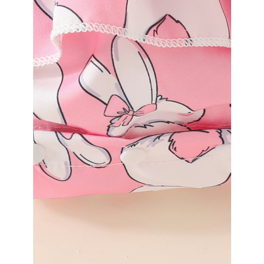 Children’s Bunny Print Smocked Dress & Headband Set Apparel and Accessories