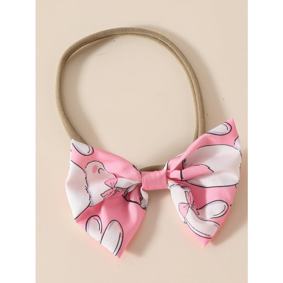 Children’s Bunny Print Smocked Dress & Headband Set Apparel and Accessories