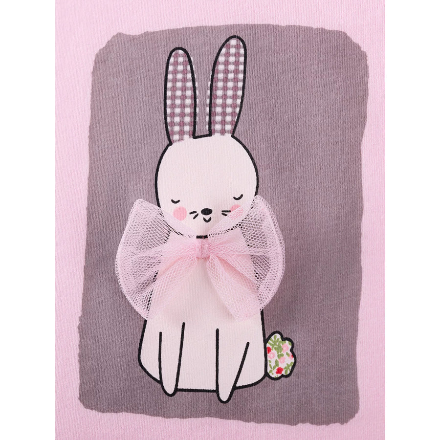 Children’s Bunny Round Neck Top and Shorts Set Apparel and Accessories