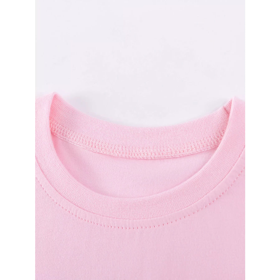 Children’s Bunny Round Neck Top and Shorts Set Apparel and Accessories