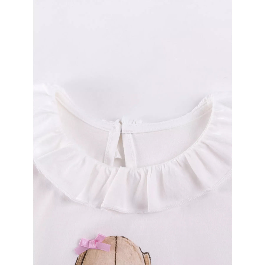 Children’s Bunny Short Sleeve Tee and Shorts Set Apparel and Accessories