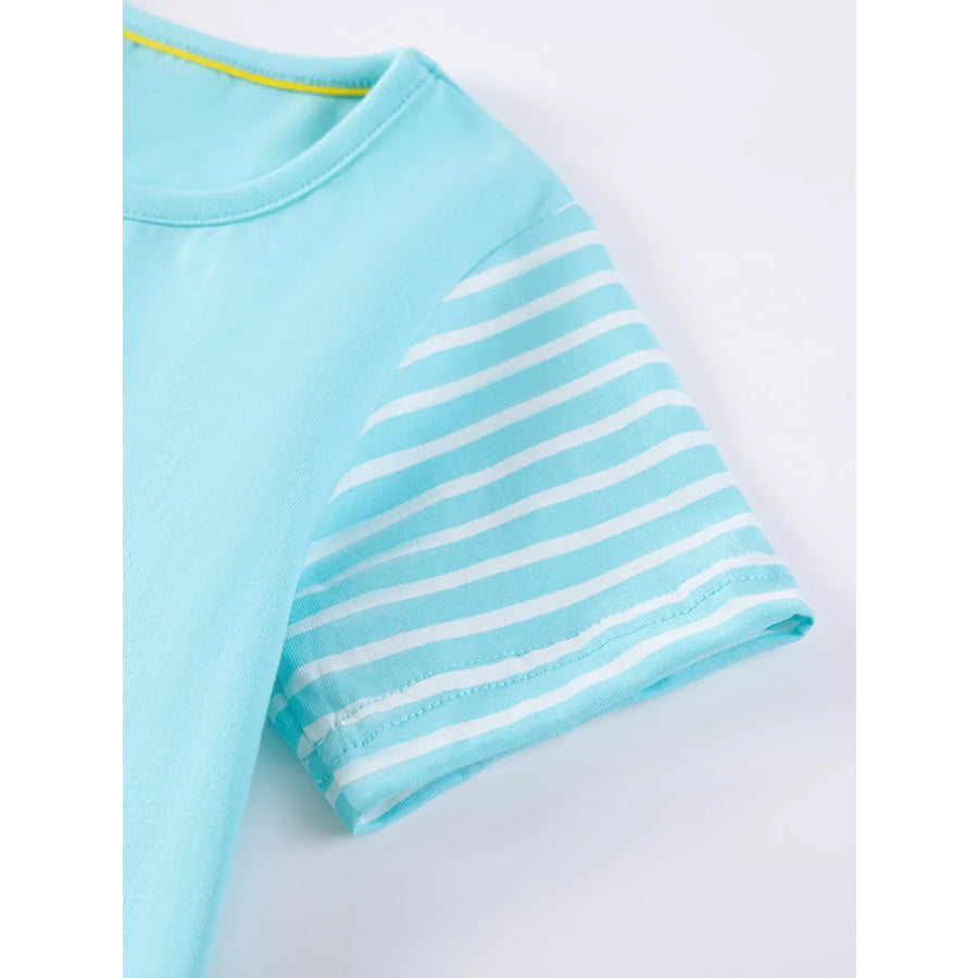 Children’s Bunny Striped Sleeve Casual Dress Apparel and Accessories