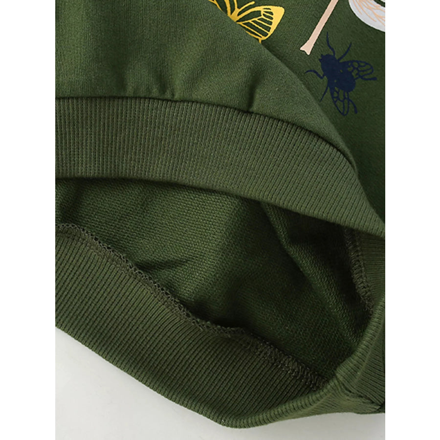 Children’s Butterfly Crew Neck Sweatshirt Apparel and Accessories