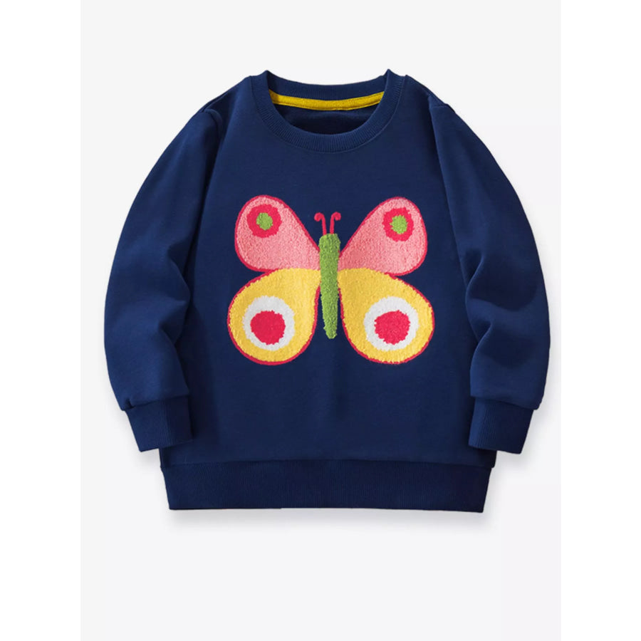 Children’s Butterfly Crew Neck Sweatshirt Apparel and Accessories