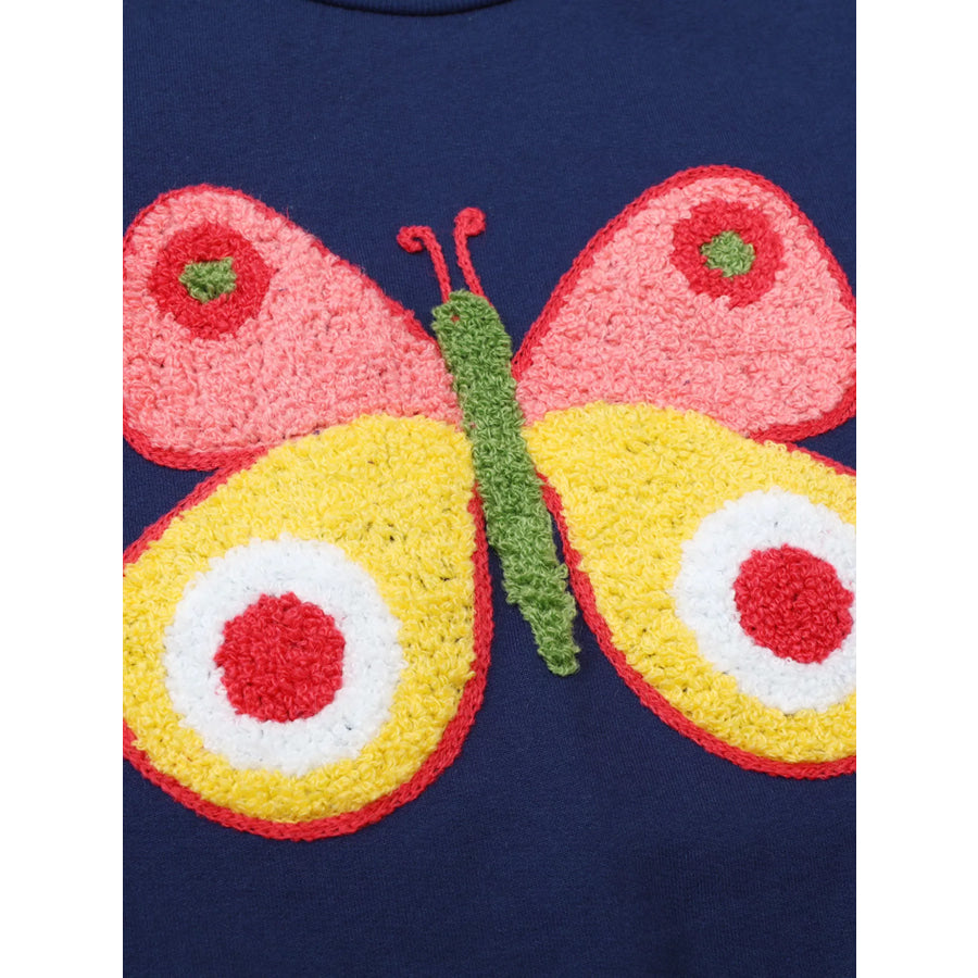 Children’s Butterfly Crew Neck Sweatshirt Apparel and Accessories