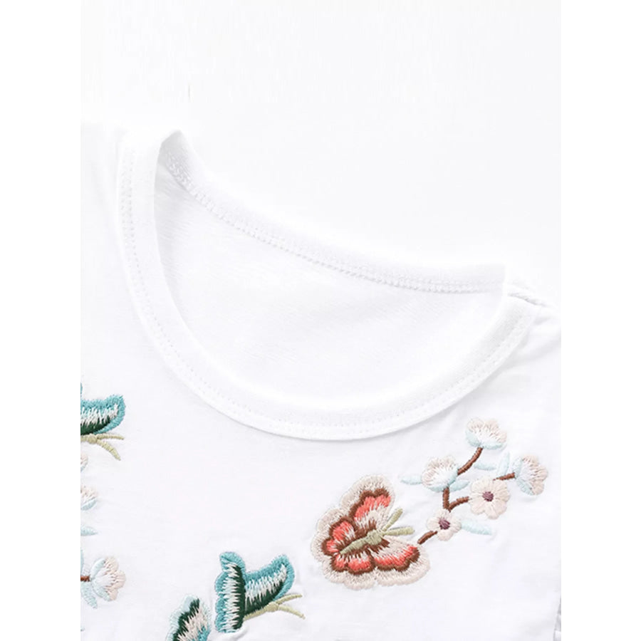 Children’s Butterfly Embroidered Tulle Dress Apparel and Accessories