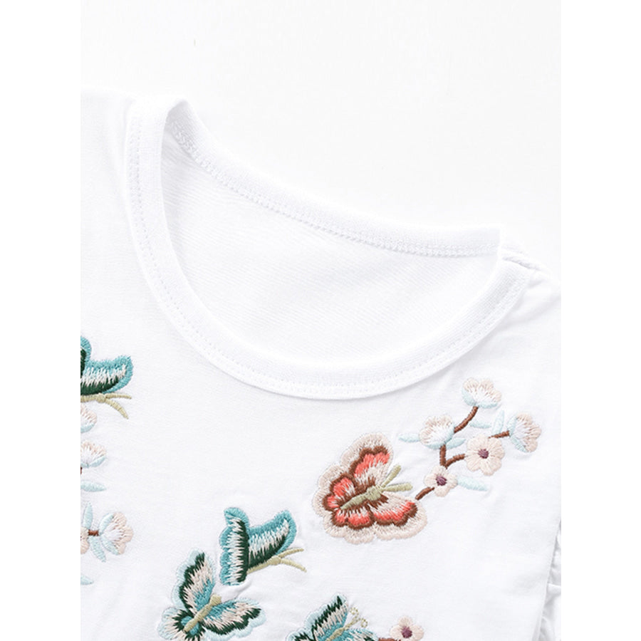 Children’s Butterfly Embroidered Tulle Layered Dress Apparel and Accessories