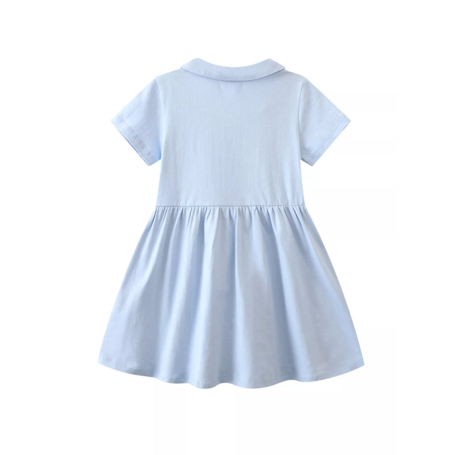 Children’s Butterfly Floral Peter Pan Collar Dress Apparel and Accessories