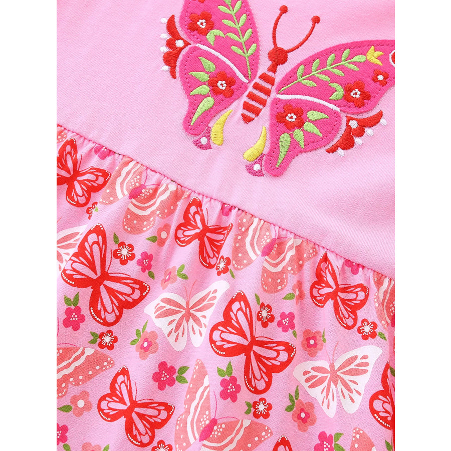 Children’s Butterfly Long Sleeve Casual Dress Apparel and Accessories