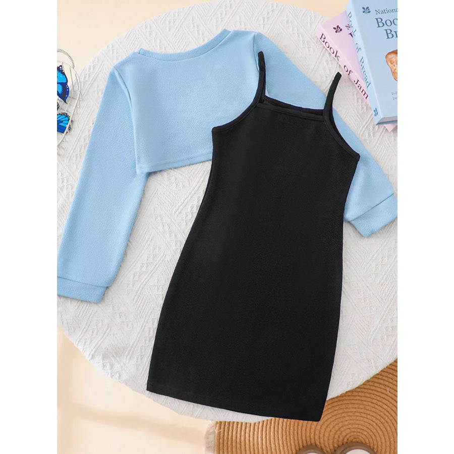 Children’s Butterfly Long Sleeve Casual Dress Set Apparel and Accessories