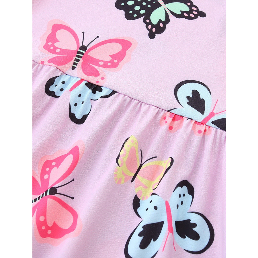 Children’s Butterfly Print Casual Dress Apparel and Accessories