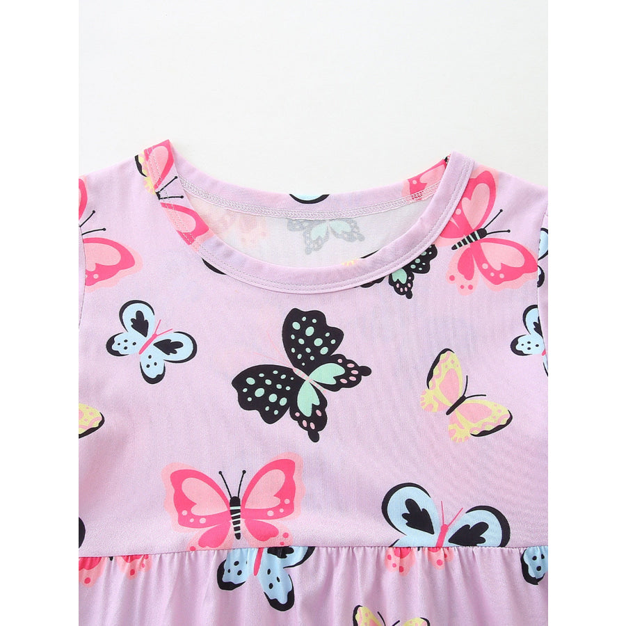 Children’s Butterfly Print Casual Dress Apparel and Accessories