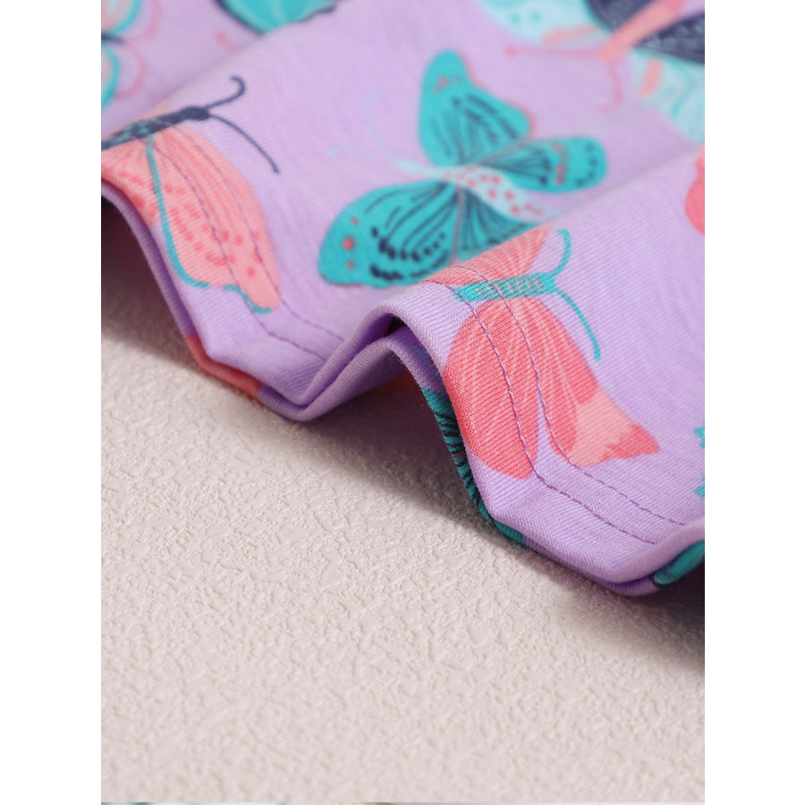 Children’s Butterfly Print Ruffled Dress Apparel and Accessories