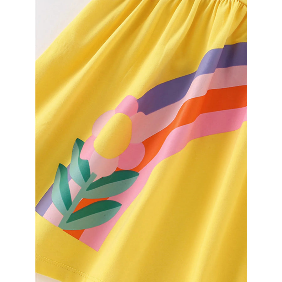 Children’s Butterfly Rainbow Casual Dress Apparel and Accessories