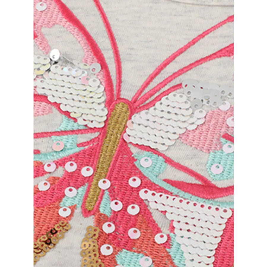 Children’s Butterfly Sequin Rainbow Tulle Dress Apparel and Accessories