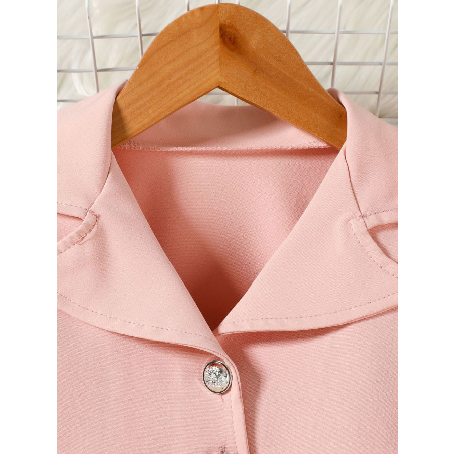 Children’s Cami & Long Sleeve Outerwear Skirt Set Pink / 2-3 Apparel and Accessories