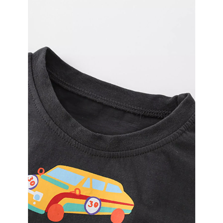 Children’s Car Graphic Short Sleeve T-Shirt Apparel and Accessories