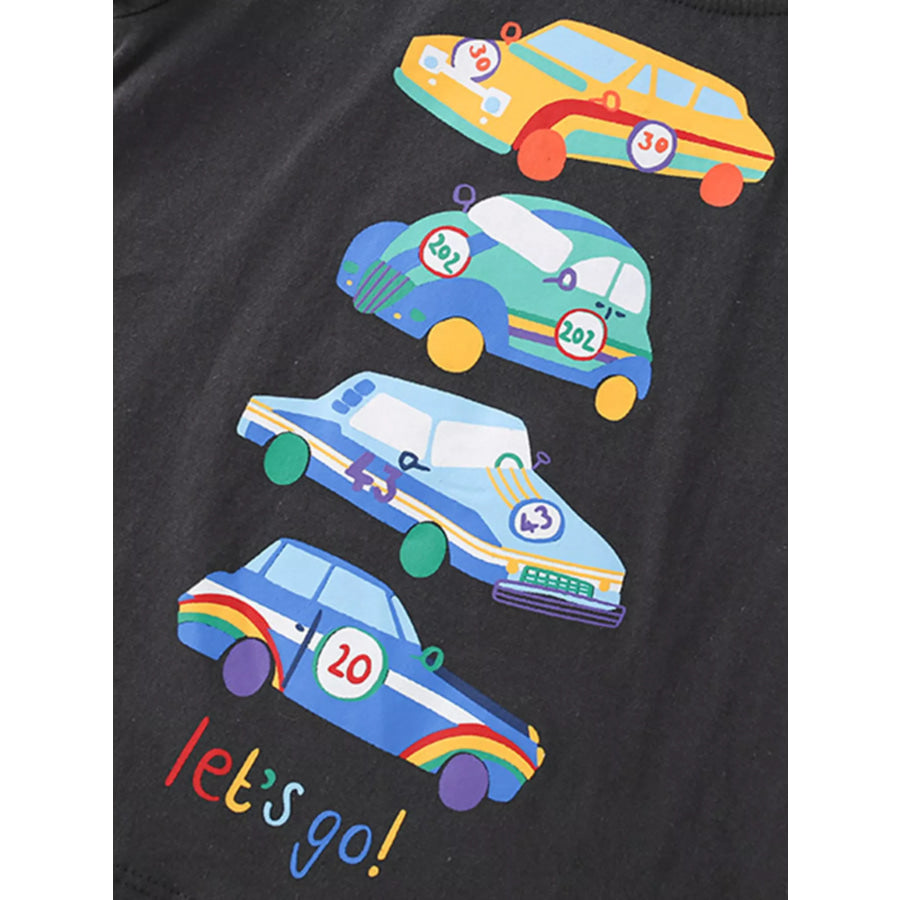 Children’s Car Graphic Short Sleeve T-Shirt Apparel and Accessories
