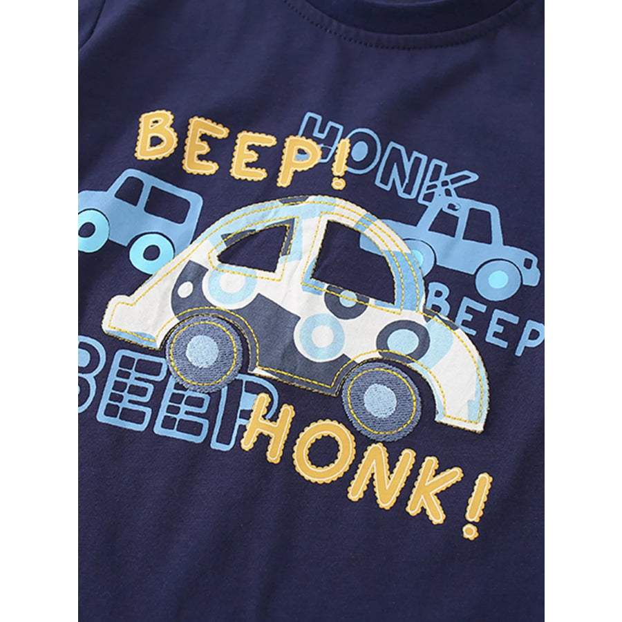 Children’s Car Print Tee and Shorts Set Apparel and Accessories