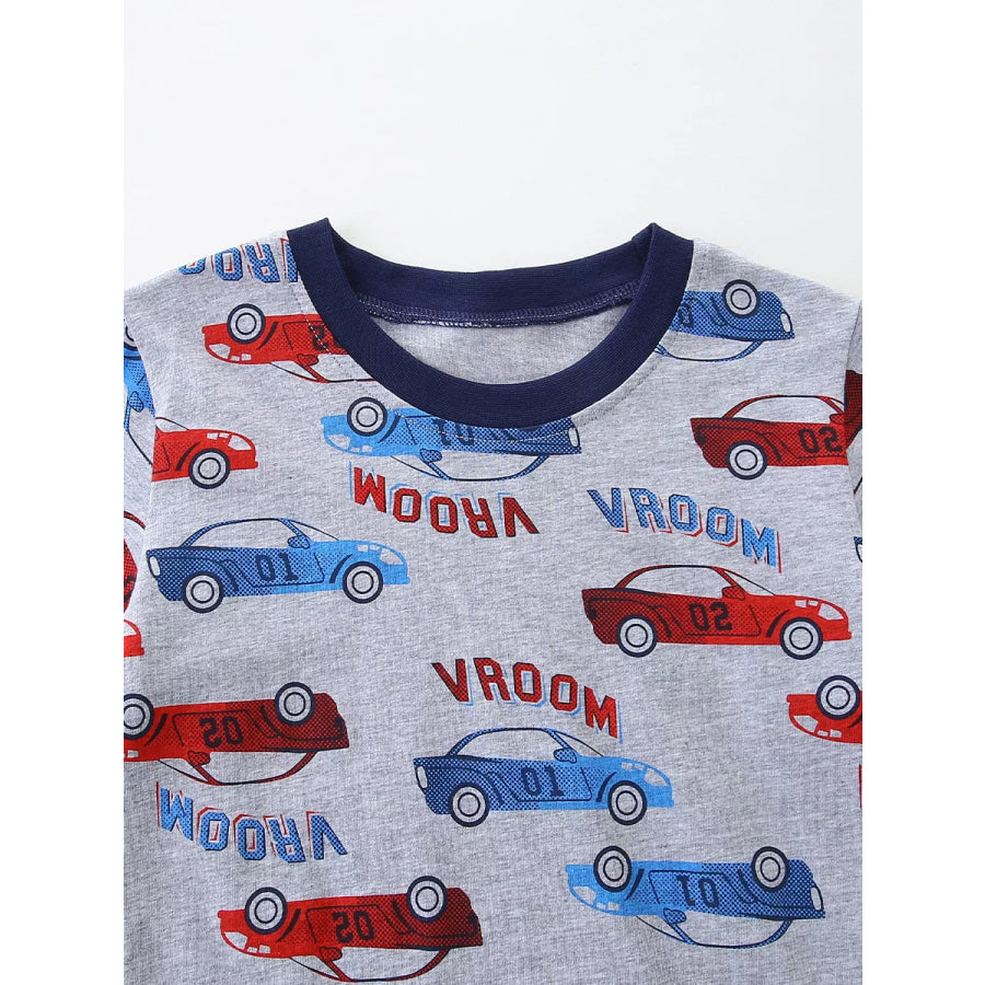 Children’s Car Print Tee and Shorts Set Apparel and Accessories