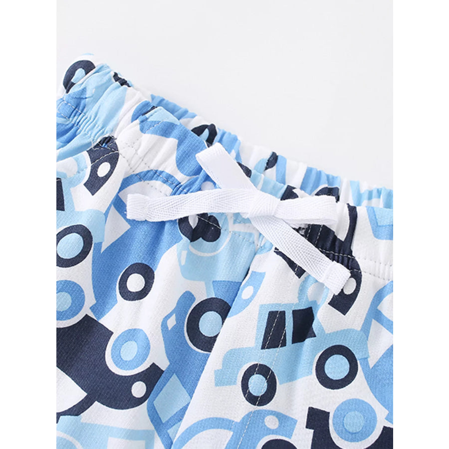 Children’s Car Print Tee and Shorts Set Apparel and Accessories