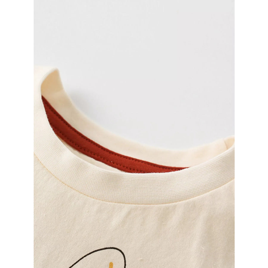 Children’s Cartoon Animal Graphic Short Sleeve T-Shirt Apparel and Accessories