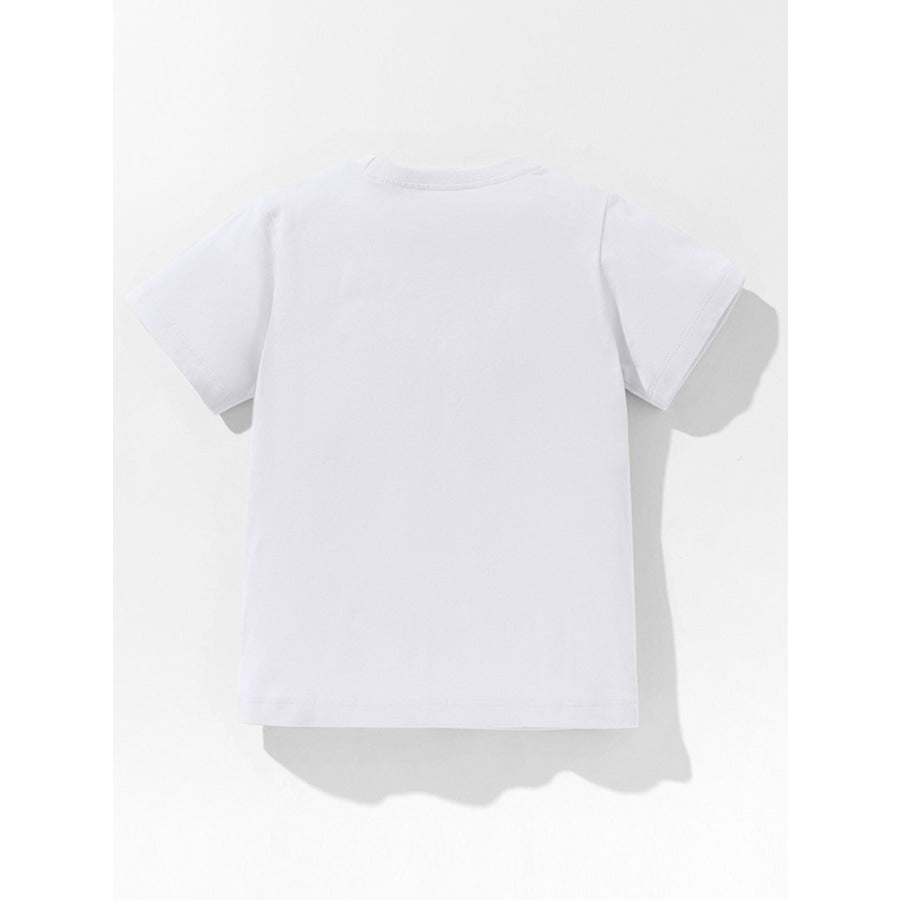 Children’s Cartoon Animal Graphic Short Sleeve Tee Apparel and Accessories