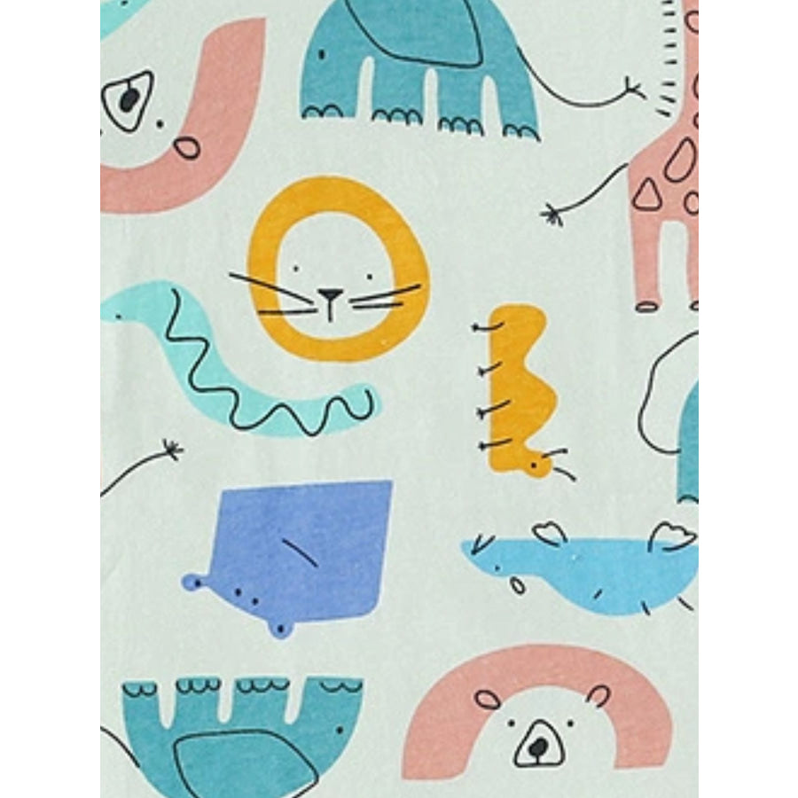 Children’s Cartoon Animal Print Tee and Shorts Pajama Set Apparel and Accessories