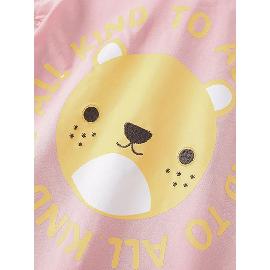 Children’s Cartoon Bear Short Sleeve T-Shirt Apparel and Accessories