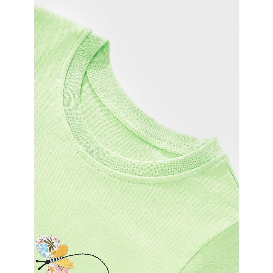 Children’s Cartoon Bunny Short Sleeve Tee Apparel and Accessories