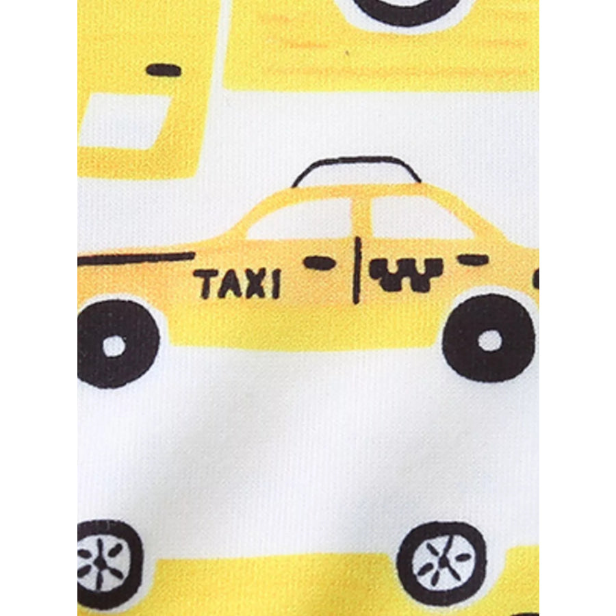 Children’s Cartoon Car Print Short Sleeve Pajama Set Apparel and Accessories