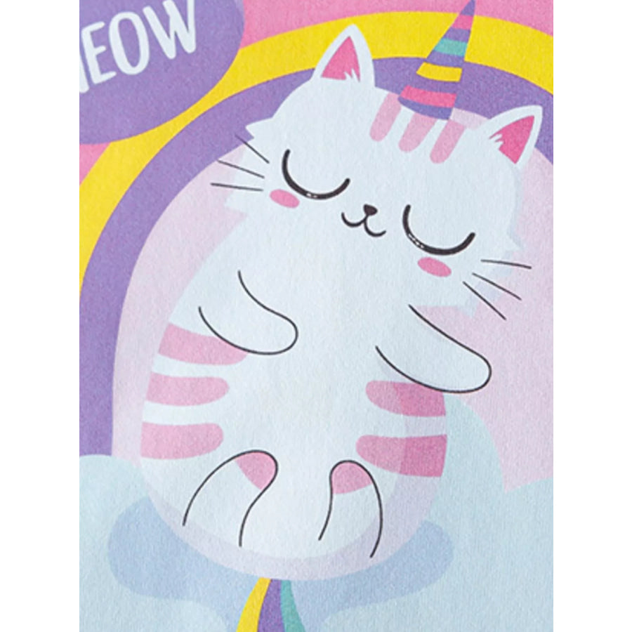 Children’s Cartoon Cat Rainbow Graphic Tee Apparel and Accessories