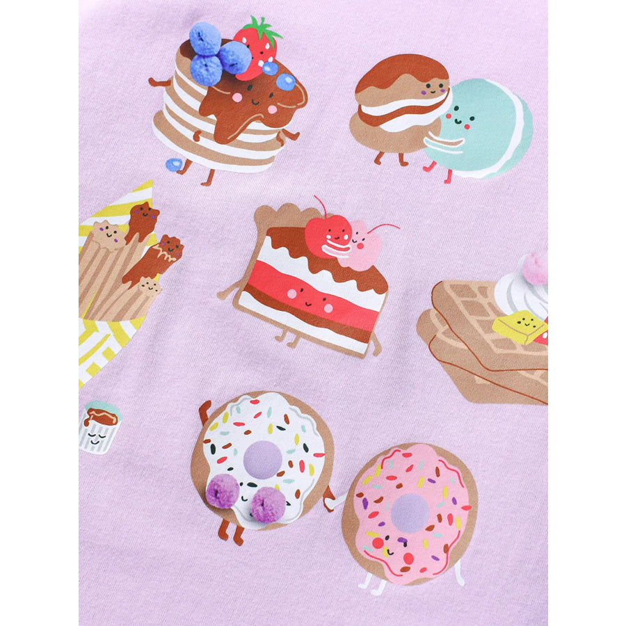 Children’s Cartoon Dessert Short Sleeve T-Shirt Apparel and Accessories