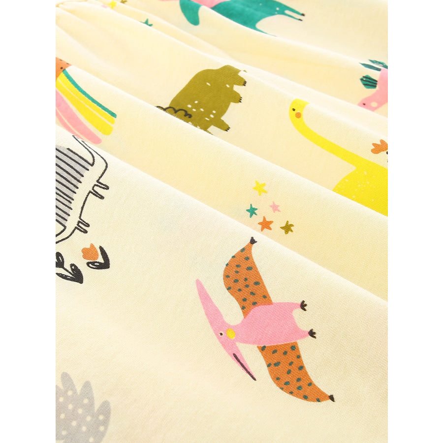 Children’s Cartoon Dinosaur Print Casual Dress Apparel and Accessories