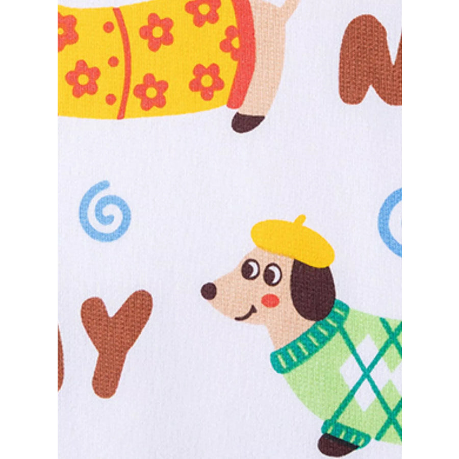 Children’s Cartoon Dog Raglan Sleeve Sweatshirt Apparel and Accessories