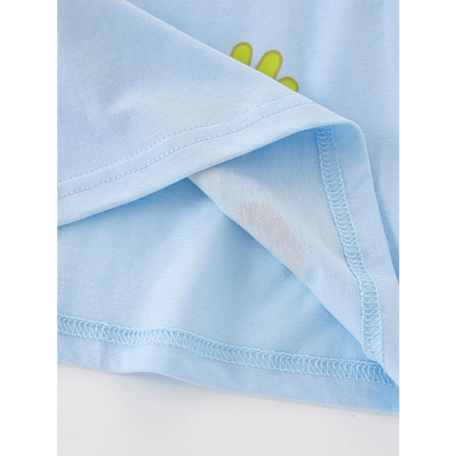 Children’s Cartoon Farm Print Short Sleeve T-Shirt Apparel and Accessories