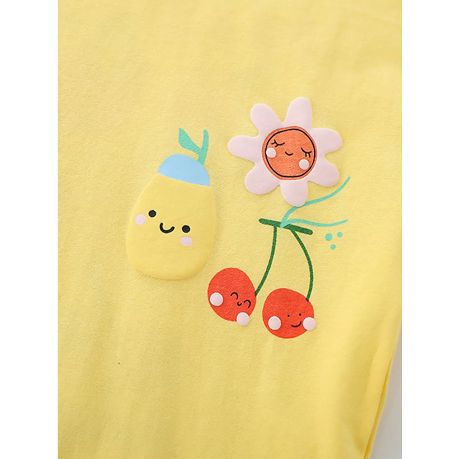 Children’s Cartoon Fruit Tee and Shorts Set Apparel and Accessories