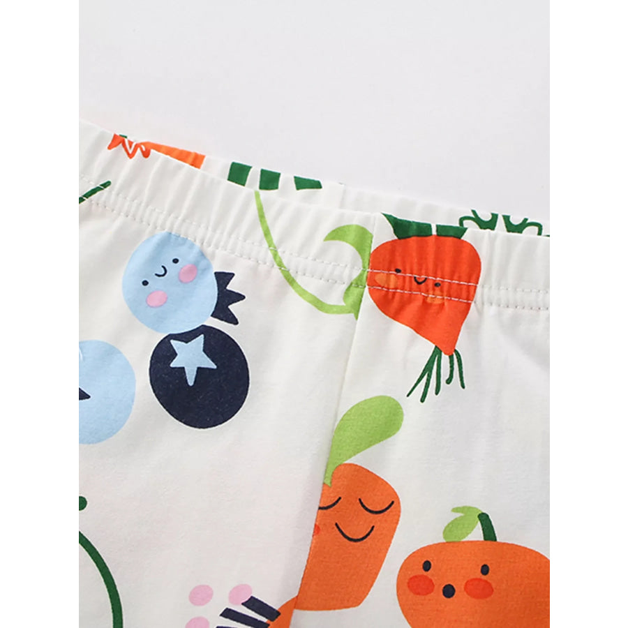 Children’s Cartoon Fruit Tee and Shorts Set Apparel and Accessories