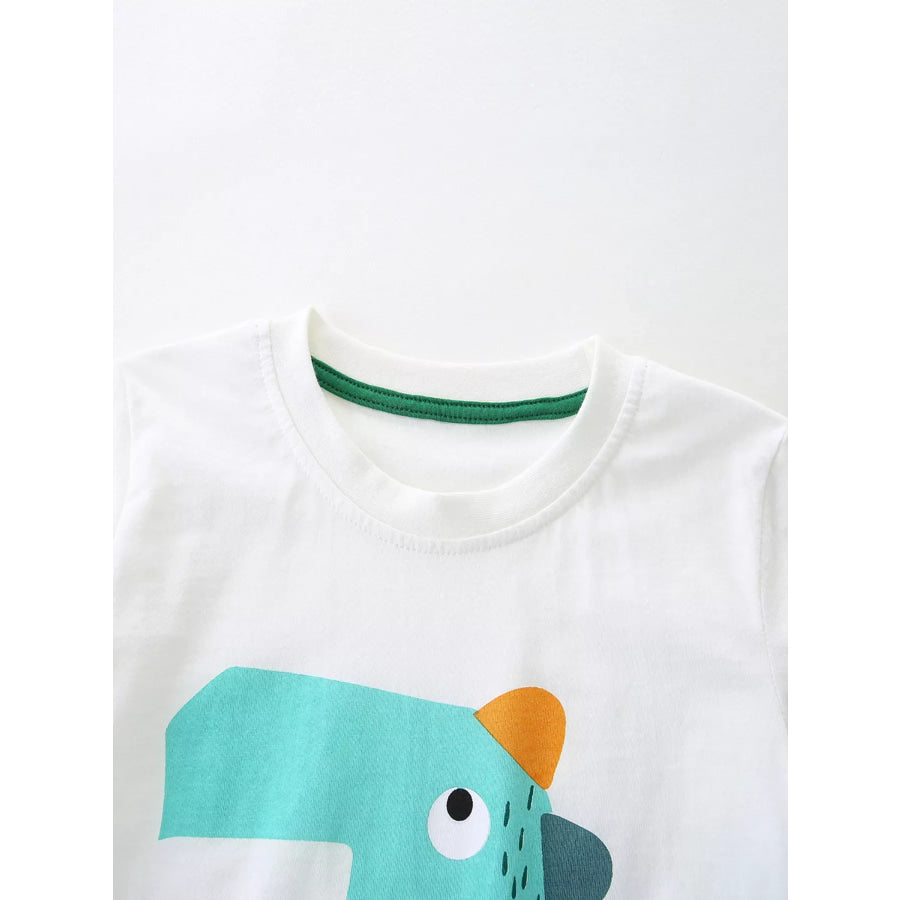 Children’s Cartoon Graphic Short Sleeve T-Shirt Apparel and Accessories